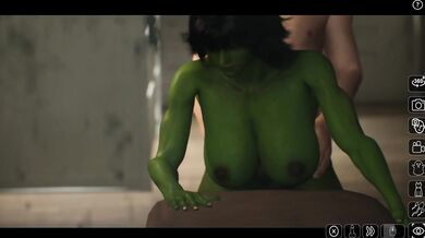 Under The Horizon - She Hulk Getting Double Penetrated in Doggy Style