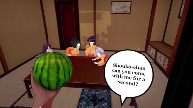 Stuffing Your Face with a Huge Watermelon 8005 - Japanese Porn Parody