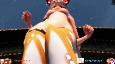 Rebecca, a passionate Xenoblade fan, watches the sexy MMD animation of Nia and her party dancing their hips