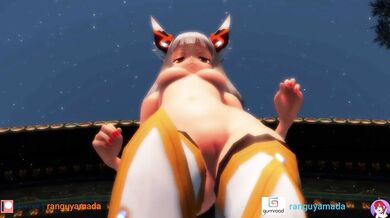 Rebecca, a passionate Xenoblade fan, watches the sexy MMD animation of Nia and her party dancing their hips
