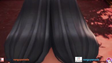 Rebecca, a passionate Xenoblade fan, watches the sexy MMD animation of Nia and her party dancing their hips