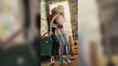 Gwen gets pounded while standing up