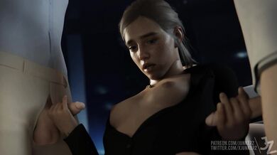 A hot babe named Ellie takes on three big dicks at once, and she can handle them all!