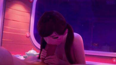 This is a hentai porn video featuring a paleta (Mexican popsicle) blowjob and a POV (point of view) style of filming