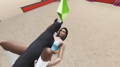 Watch pharah and her cute puppy play together in their backyard!