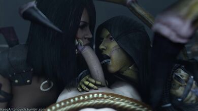 Mileena and D-Vorahs Blowjob Session