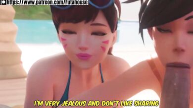 Overwatch Sunrise HMV, a beautiful morning with two overwatch agents having hot sex on top of a CD rack at an HMV store