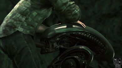 Biomechanical Monster Anal, Dildoing and Cumming