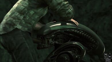 Biomechanical Monster Anal, Dildoing and Cumming