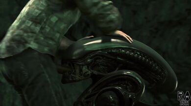 Biomechanical Monster Anal, Dildoing and Cumming