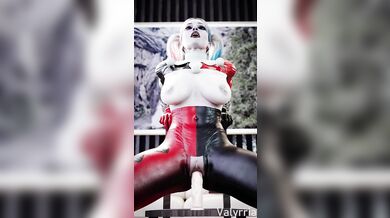 Valyrria rides a dildo while Harley Classic riding on her
