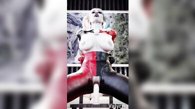 Valyrria rides a dildo while Harley Classic riding on her