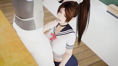 Watch Mai Shiranui have wild sex in school in this hot and steamy hentai porn video!