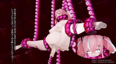 Jax, the Mighty Demon, Takes on a Trio of Flying Tentacle Futa Maidens in Mid-Air