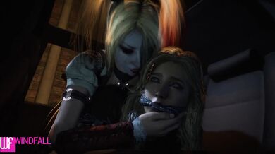 Black Canary gets pounded by Harley Quinn in a sexy threesome with Batgirl