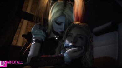 Black Canary gets pounded by Harley Quinn in a sexy threesome with Batgirl