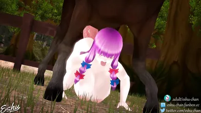 Sexy Horse Breeder Patchouli Hentai with Eshu-chan