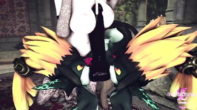 MIDNA, A SEXY HALF-HUMAN/HALF-DEMON WITCH WITH BOUNCY BOOBS, STEPS INTO THE PONKO SFW UNIVERSE AND TEASES THE CAMERA TO SHOW OFF HER PLEASING ASSETS