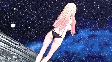 Umi Kitagawa is a sexy vampire seductress in MMD!