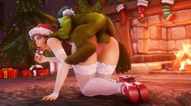 This is a HENTAI video of Assum being fucked by a goblin in an abandoned dungeon