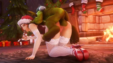 This is a HENTAI video of Assum being fucked by a goblin in an abandoned dungeon