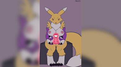 Porcupine Quills: The Erotic Tale of Renamon and Her Dildo Sitting Short Animation