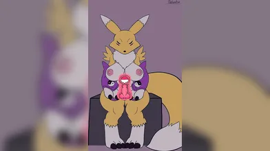 Porcupine Quills: The Erotic Tale of Renamon and Her Dildo Sitting Short Animation