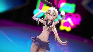 Shimakaze the rabbit goes deep into the hole of Popipapi to explore her sexuality in this MMD R18 video