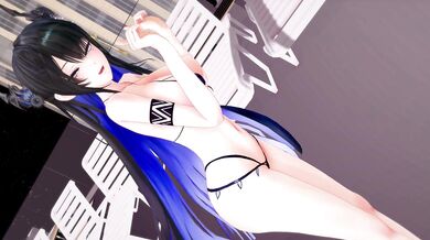 MMD Nerissa and Ravencroft in Haniwas Miniature Garden: The Art of Erotic Cuisine