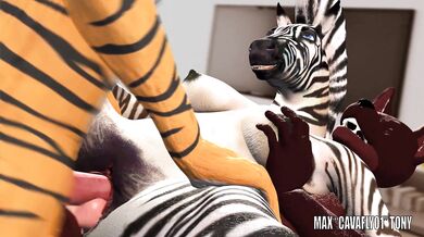 Watch me get filled with joy by two horny guys!