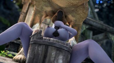 A Skyrim Porn video with a horse stable theme, where the actors and actresses engage in erotic activities involving horses