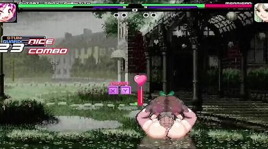 Two Futa BTs, a Fairy and an Elf compete to see who can blow the most sperm in one go against Morrigan, the Queen of Fairies