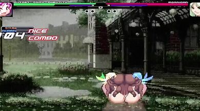 Two Futa BTs, a Fairy and an Elf compete to see who can blow the most sperm in one go against Morrigan, the Queen of Fairies