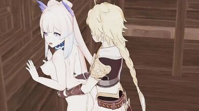 The passionate adventures of Kokomi as she gets fucked from behind by her lover