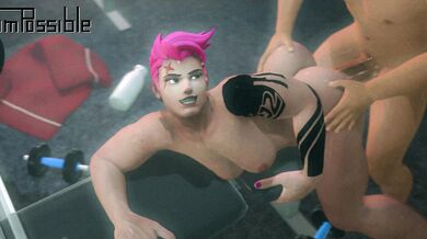 Zaryas Gym post-workout quickie with [Timpossible]