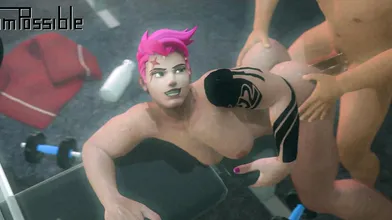 Zaryas Gym post-workout quickie with [Timpossible]