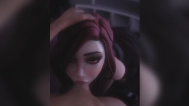 Watch as this sexy babe gets her mouth stuffed with cum by her lover! See how she takes every drop and enjoys it immensely