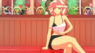 Babysitter Sunset Shimmer Gives a Private Lap Dance Show for Her Naughty Baby Daddy