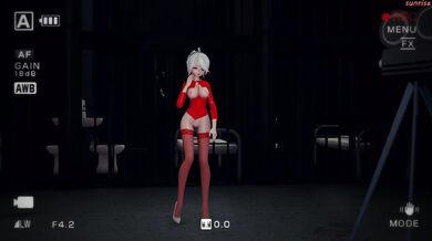 Haku, a beautiful young insect girl, is being filmed while she has sex with several insects in a sunny meadow