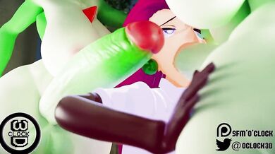 A hot futa Gardevoir and Jessie from Pokemon get intimate in a SMoClock