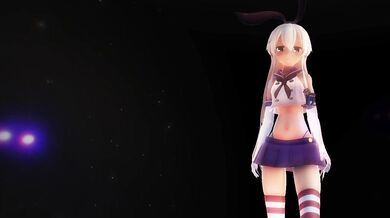 The hottest and sexiest anime babes in the classroom! Watch Shimakaze get down and dirty with her classmate in this MMD video