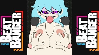 Sexy sky blue full bodied breasts bouncing in the wind, swaying to and fro with every step