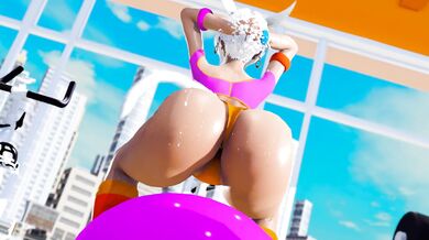 Warming up with her big boobs bouncing, Tinas intense workout leads to some hardcore action