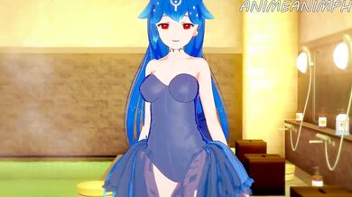 Busty Milf, Bao The Whale gets fucked by a sexy guy in her ass and mouth while getting pounded on her tight pussy