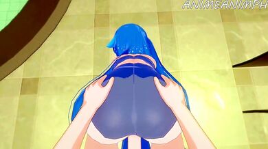 Busty Milf, Bao The Whale gets fucked by a sexy guy in her ass and mouth while getting pounded on her tight pussy