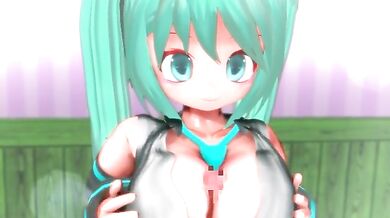 Busty Miku Gets Fucked by Her Desktop Computer