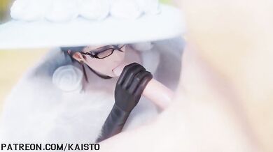 Bayonetta sucks dick, Kaisto style in this glamorous hentai porn video!