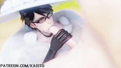 Bayonetta sucks dick, Kaisto style in this glamorous hentai porn video!