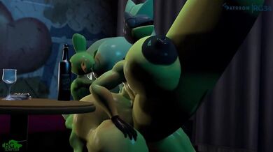 Busty Bunnygirl gets fucked hard by a MegaMan Maverick in the 'Galaxy Fairy Club!!