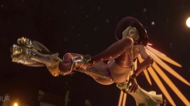 Sexy Nurse Gets A Spooky Halloween Fuck With Her Broomstick!